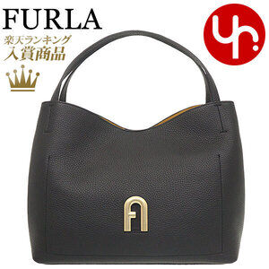 Furla Primula Leather Hobo Tote Bag Onyx Black Nero Black